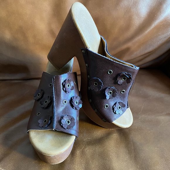 DOLCE By Mojo Moxy Brown Mules Size 7.5 - Picture 1 of 6